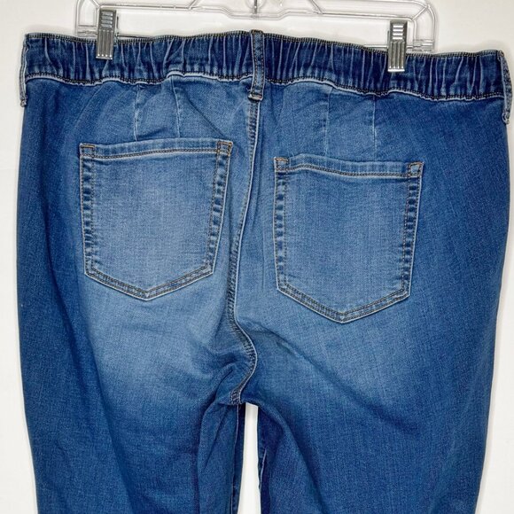 Torrid Woman’s Jeans 2R 20/22 Crop Pull On Elastic Ankle & Waist High Rise Denim - Picture 5 of 9